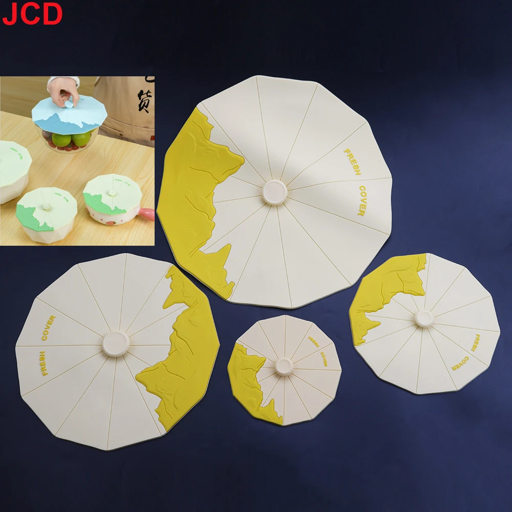 1pcs Silicone Microwave Bowl Cover Food Wrap Bowl Pot Lid Food Fresh Cover Pan Lid Stopper Bowl Covers Cooking Kitchen Tool ﻿
