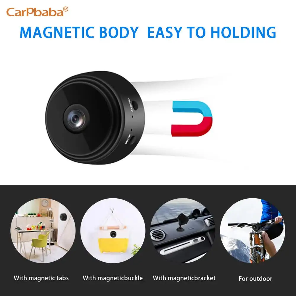 Carpbaba WiFi Camera with A9 Surveillance Security Mini CCTV Wireless Mini Camera 720p%2F1080P Camera In Home