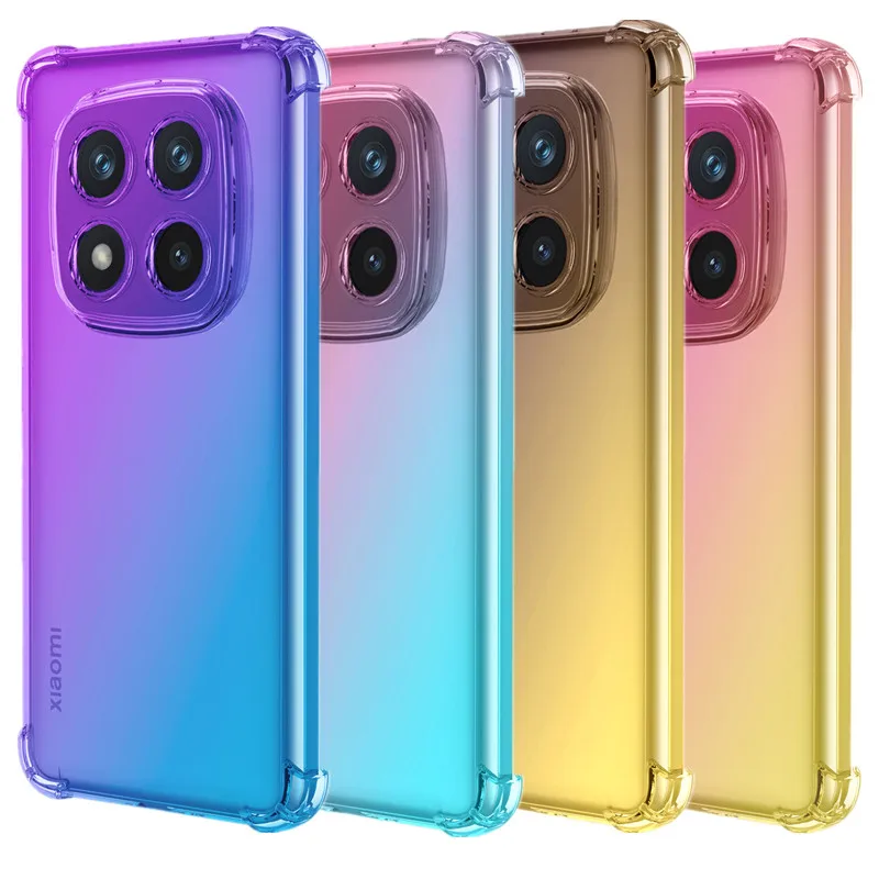 Four-corners Shockproof Gradient TPU Case for Xiaomi Redmi Note 15 Pro 5G 14 Pro+ Plus Protective Cover Fundas Coque Capa