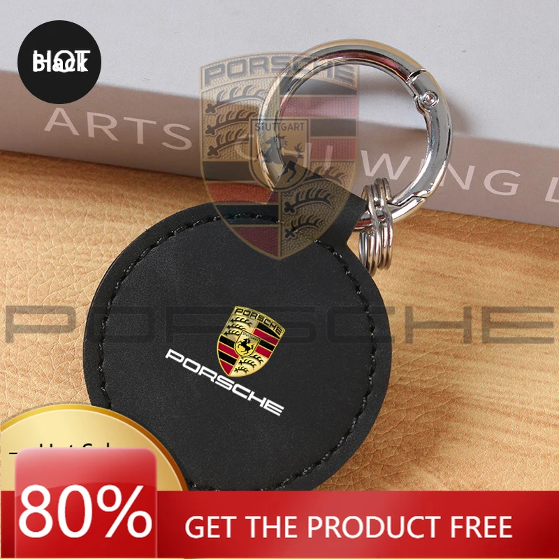

Наклейка на автомобиль Porsche, кожаный металлический брелок для ключей, эмблема автомобиля, брелок для ключей для Porsche Macan 911 718 Taycan Panamera Cayenne Boxster