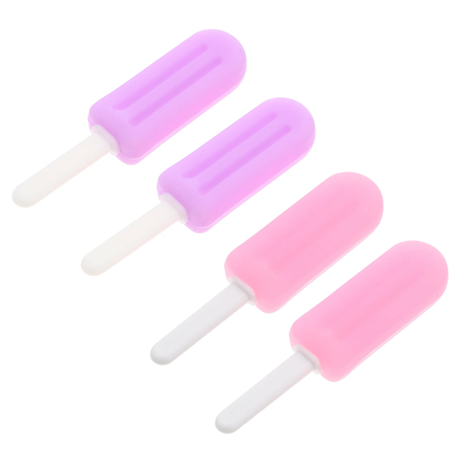 4 Pcs Ice Cream Chew Stick Invisible Brace Fixing Device Silicone Jaw Exerciser Orthodontics Teether Food Grade Mouth Care Tool