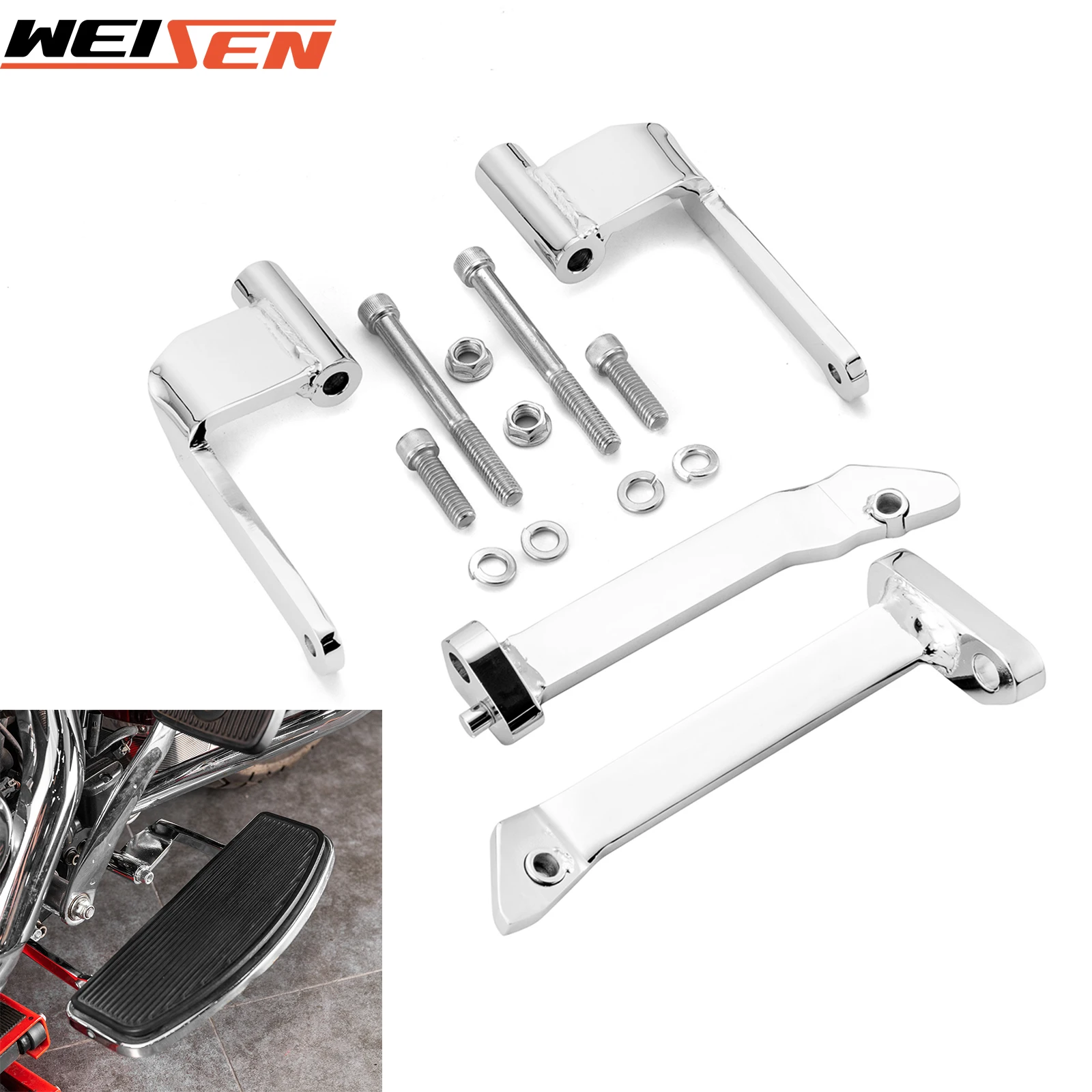 

Motorcycle Driver Floorboard Relocation Brackets Extension Spacers for 2009-2024 Harley Touring FLHT, FLHR, FLTR, FLHX/FL Trikes