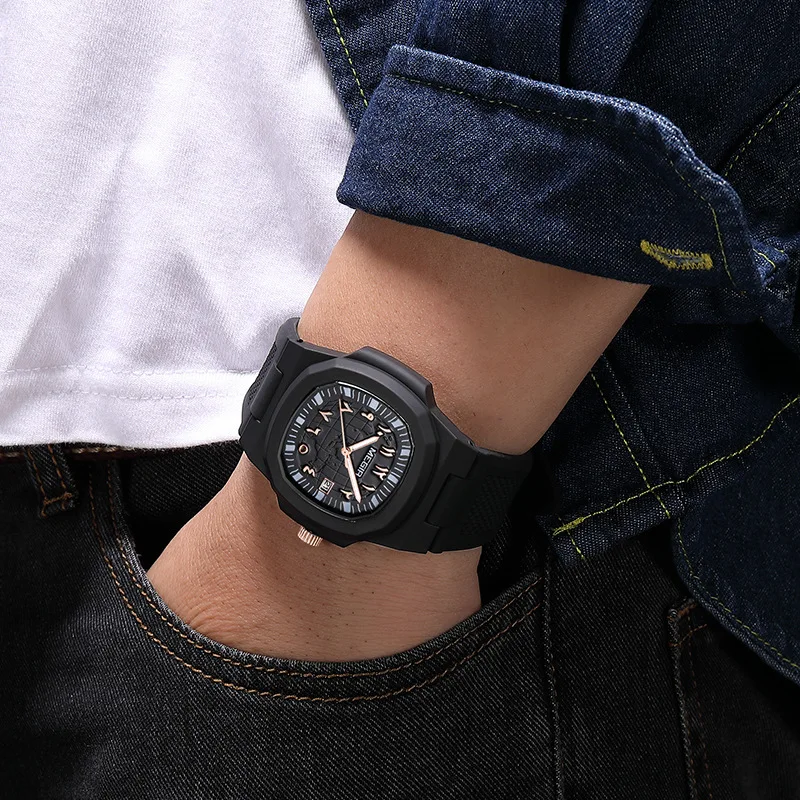 MEGIR 8119 ماركة ساعات كوارتز للرجل موضة التقويم مضيئة سيليكون حزام الأعمال ساعة رياضية غير رسمية للرجال reloj hombre #3