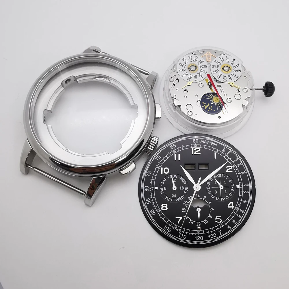 42-mm-Herrenuhrengehäuse + Zifferblatt + Zeiger + automatisches Uhrwerk ST1655