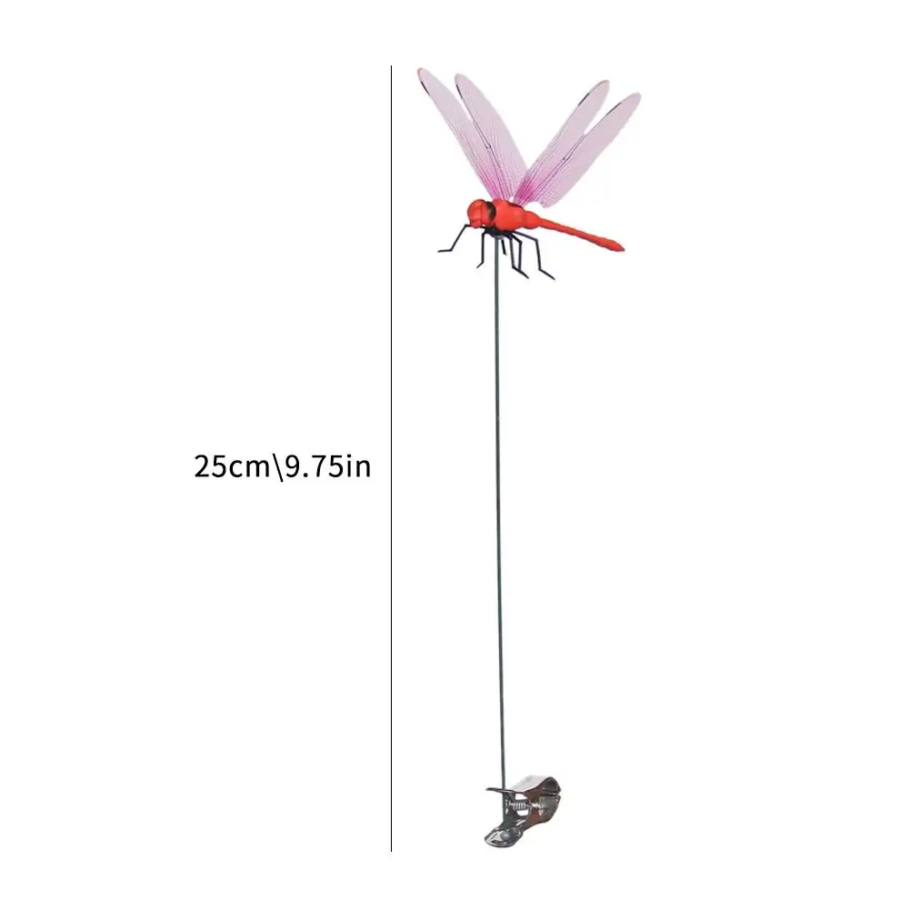 Insert Pole Clip Dragonfly, Horticultural Simulation Dragonfly Decoration  Outdoor Courtyard Garden Decoration Repellent Dragonf
