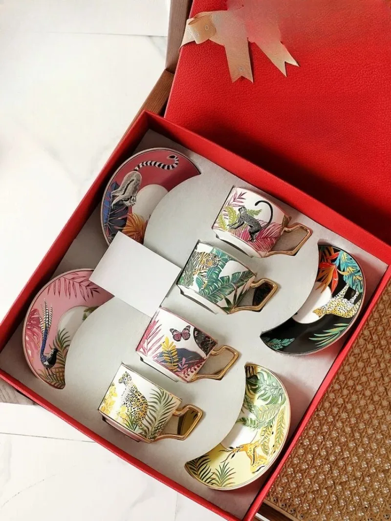Coffee cups and saucers, wedding set, housewarming wedding souvenir, birthday gifts for girlfriends