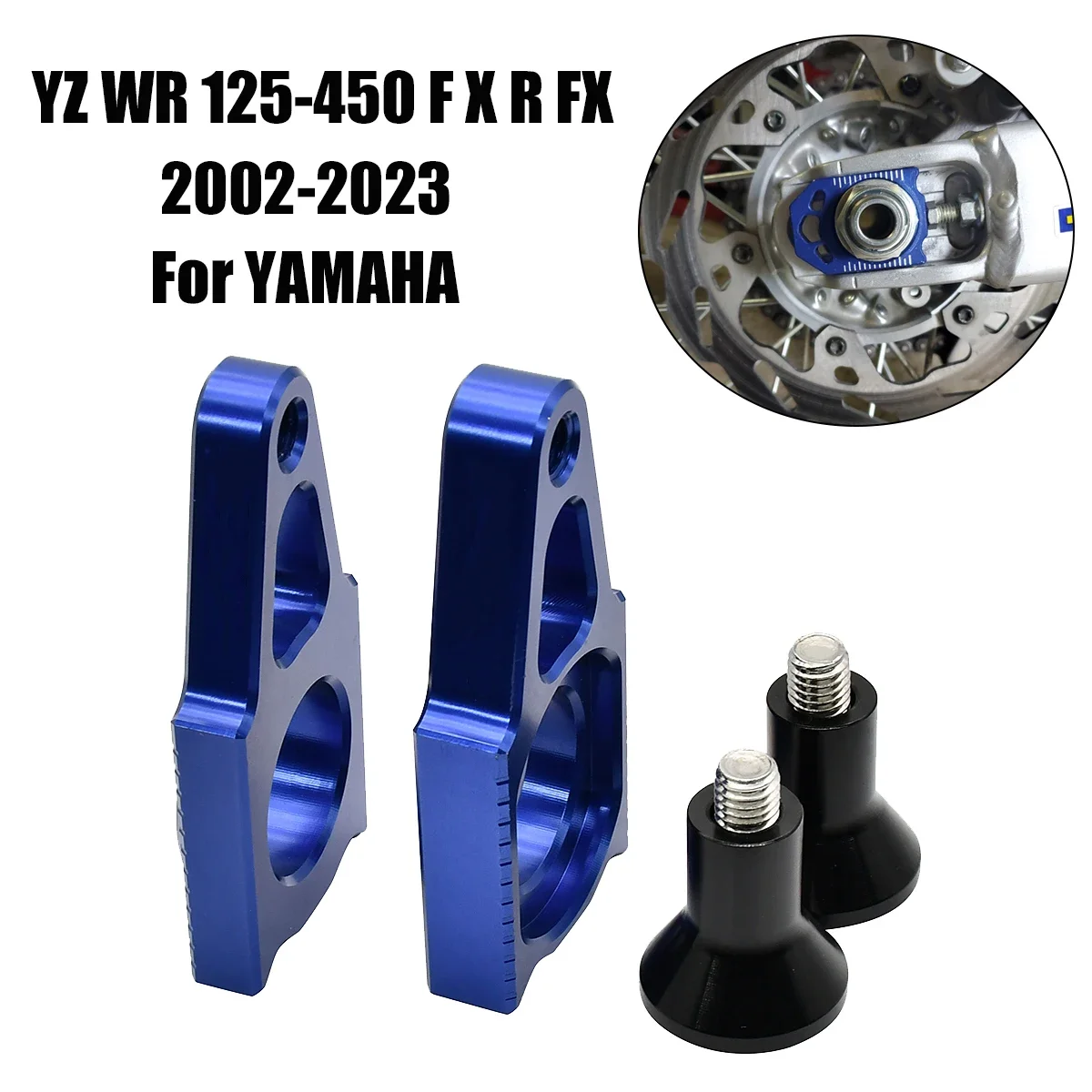 

CNC Rear Adjuster Block Chain For YAMAHA YZ125 YZ250 YZ250F YZ450F YZ125X YZ250X YZ450FX YZ250FX WR250F WR450F WR250R WR250X