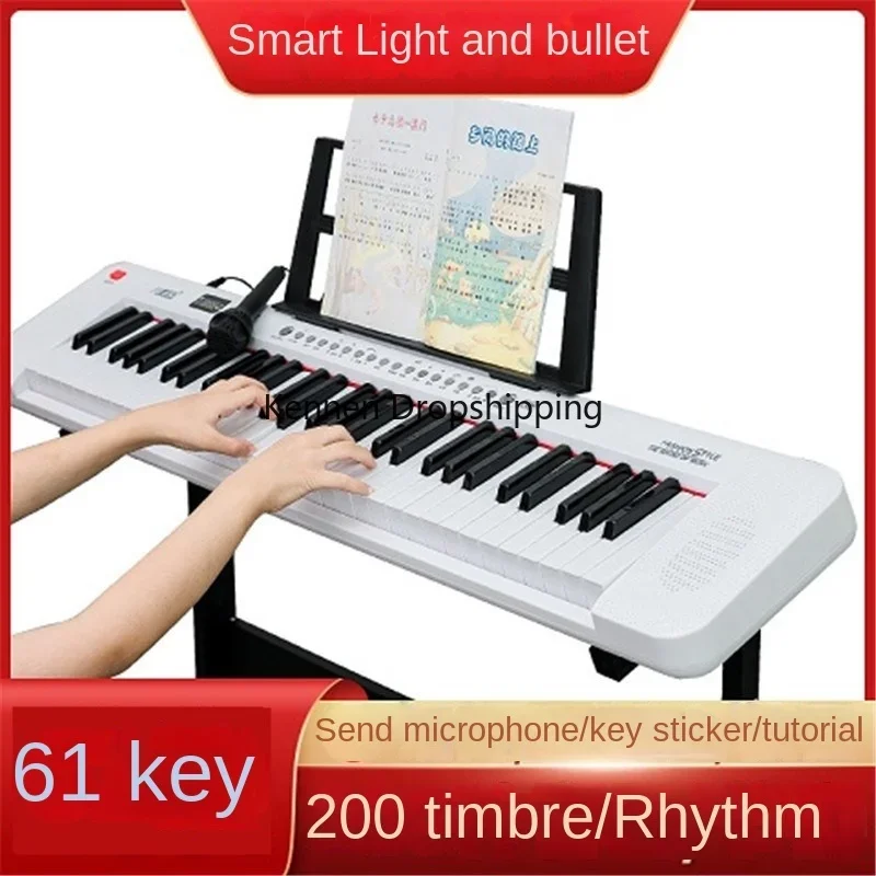 Baby Piano Childrens Electronic Organ 61 Keys Multifunction Adult Electronic Organ Early Education Teclado Midi Music Keyboard