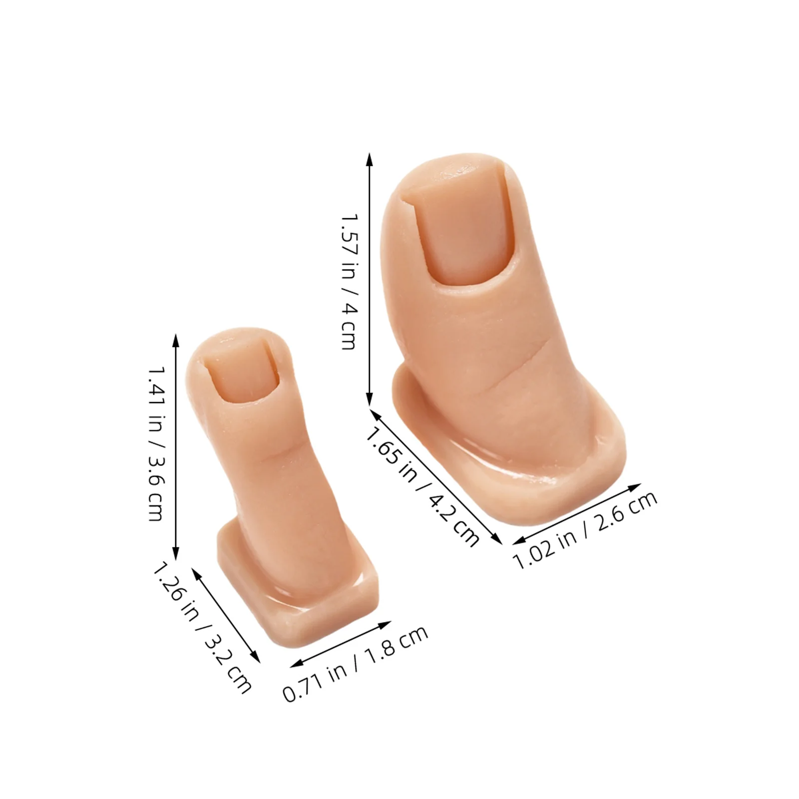 Set di mani e piedi per pratica delle unghie in silicone da 2 pezzi per unghie acriliche Texture altamente realistica Design ergonomico Durevole Affidabile