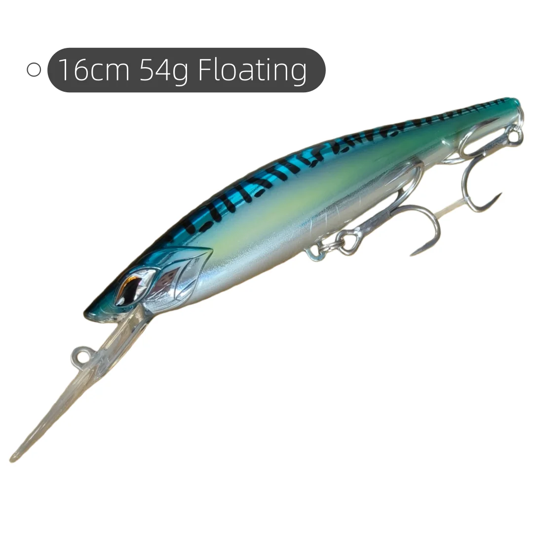 

Noeby 1 шт. 16 см 54 г плавающая приманка для морской рыбалки гольяна джеркбейт скорость троллинга 5-15 узлов жесткая приманка для щуки сибас