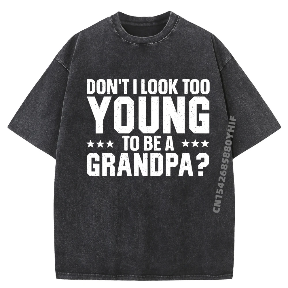 

Funny Grandpa Art For Grandfather Men Dad Grandparents Day Camisetas Man Clothes Printed Washed T Shirt For Men