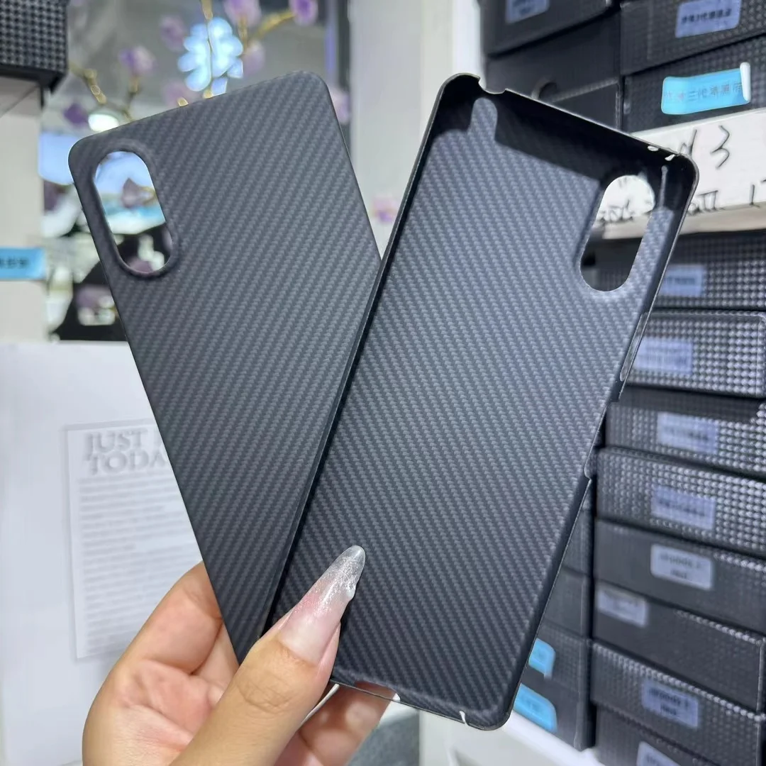 

Pure Carbon Fiber Protective Case For Sony Xperia 10 VI Ultra-thin Aramid Fiber Phone Cover For Sony Xperia 10 VI Shell Cover