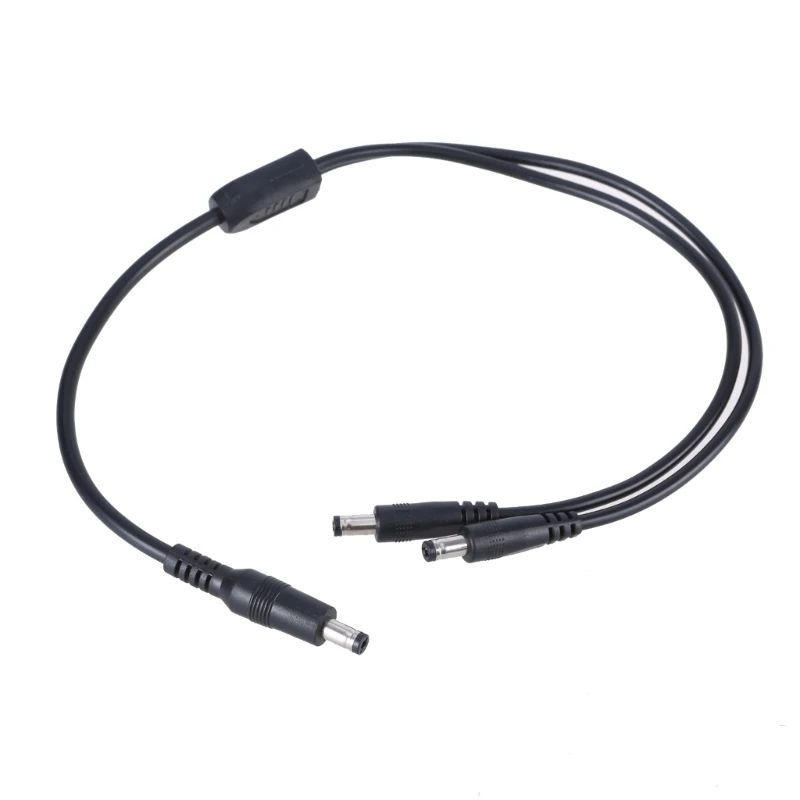 20CB DC5.5mmx2.1mm Power Male to 2 Male Splitter Cable CCTV Camera LED Light 20AWG
