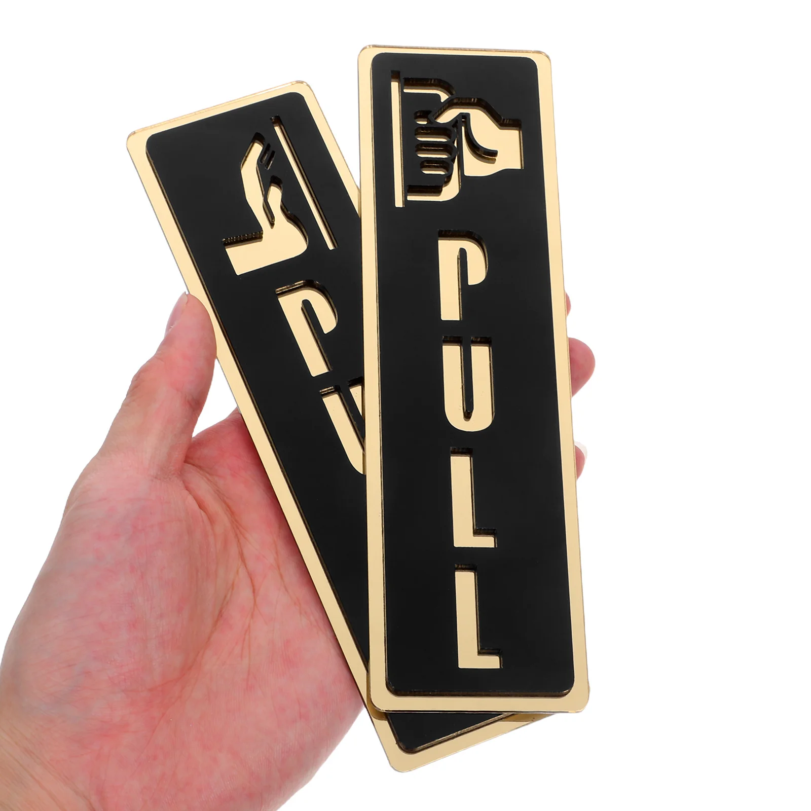 

2Pcs Push Pull Door Signs Self Adhesive Acrylic Removable Business Door Sticker for Shop Office Push Pull Sticker for Office