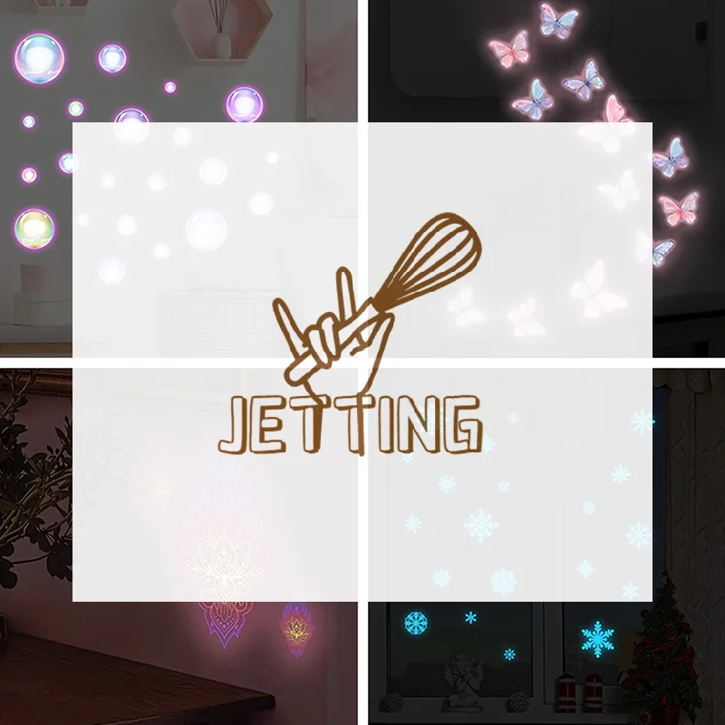 NEW Glow-in-the-Dark Self-Adhesive Butterfly Mandala Wall Stickers For Living Room, Bedroom Removable PVC Decals Home Decor