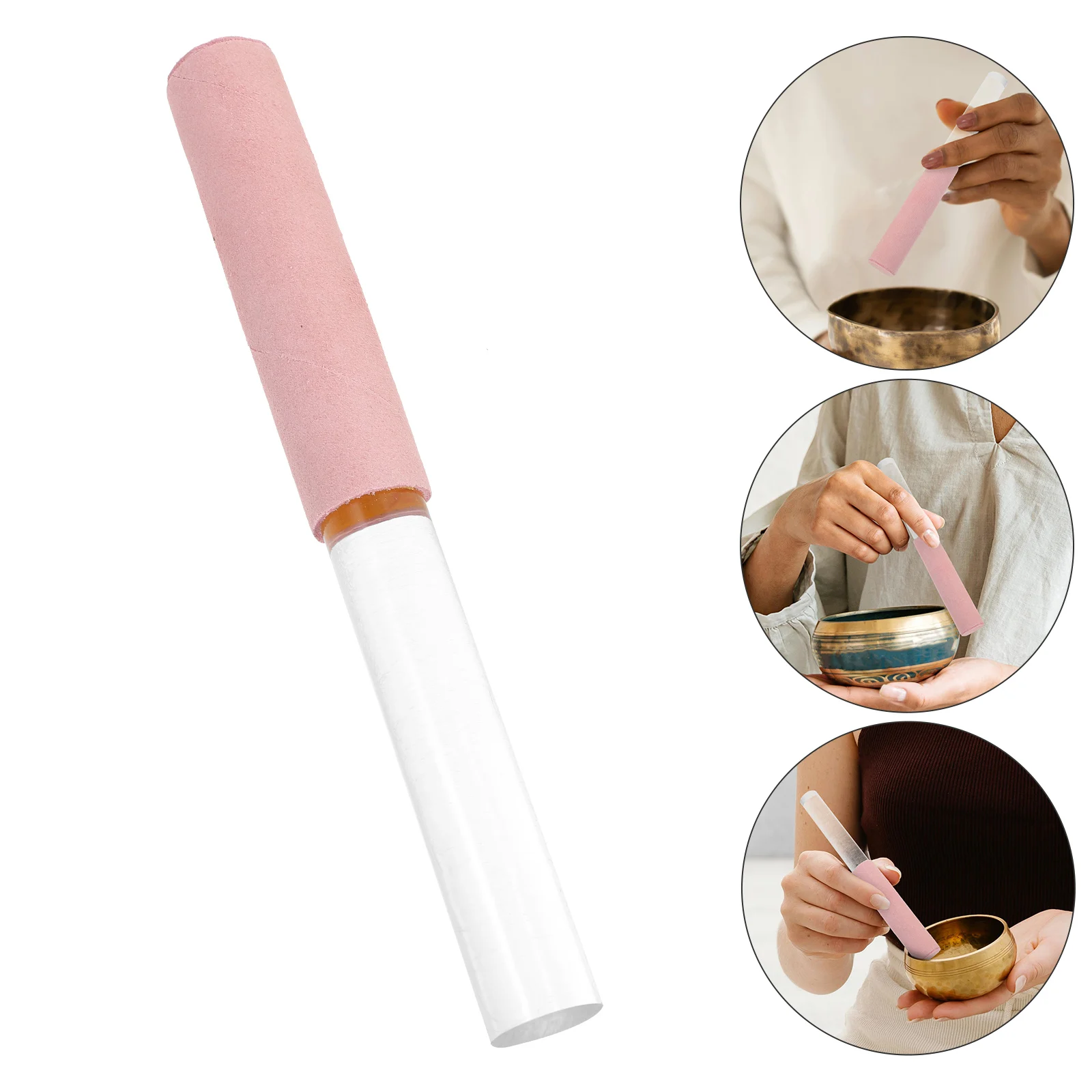 

Crystal Singing Bowl Mallet Meditation Rod Acrylic Striker Sound Bowl Stick For Yoga Percussion Portable Lightweight Durable