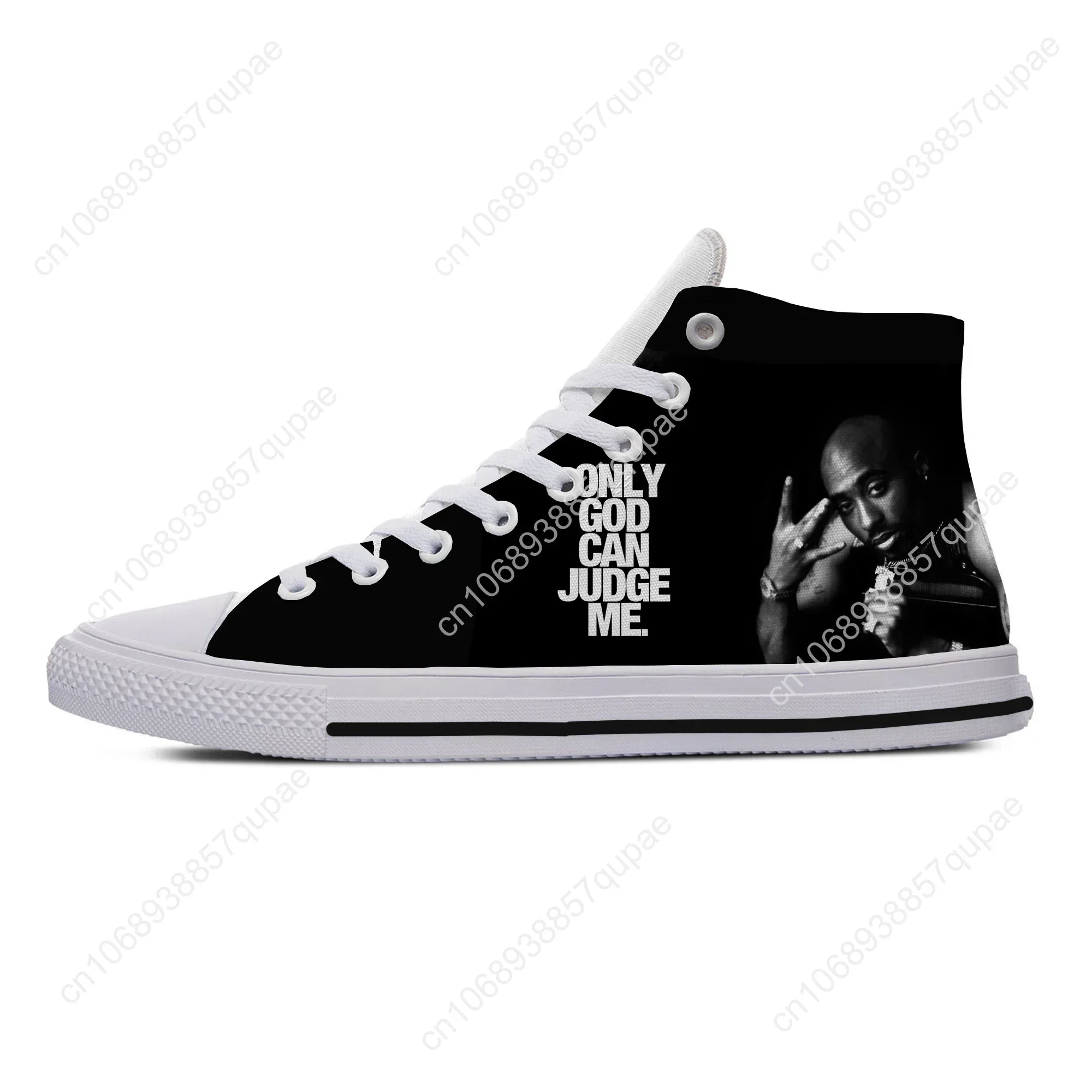 Hot New Fashion Summer Casual Shoes 2Pac Tupac Shakur Icon Rap Lightweight Leisure Fashion Classic Board Shoes Latest Man Shoes