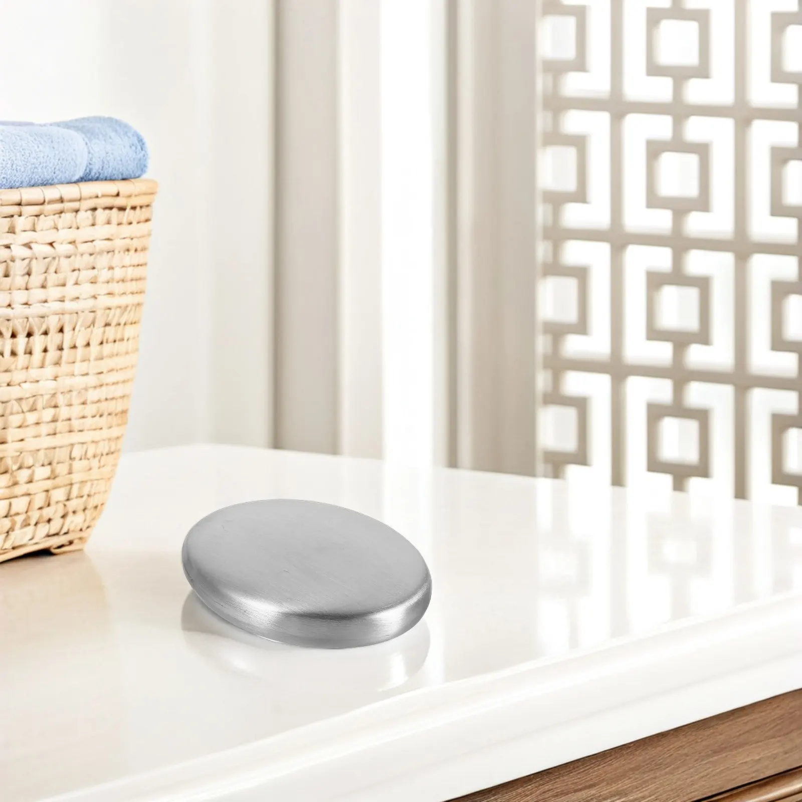 

Stainless Steel Soap Small Size Odor Eliminating Power Hand Wash Kitchen Gadget Reusable Metal Soap Bar for Unwanted Smells