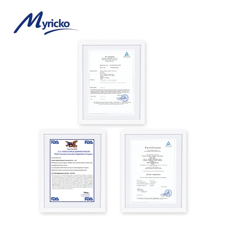 Myricko-pieza de mano LED Dental, rodamiento de cerámica de alta velocidad, cabezal estándar, botón pulsador, 3 turbinas de pulverización de agua
