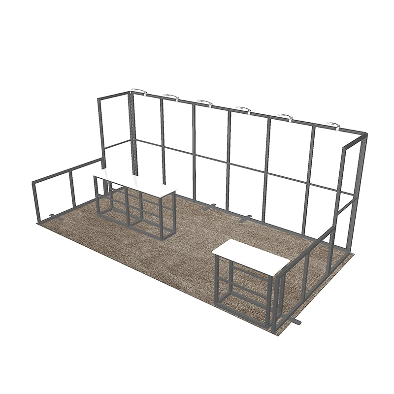 Cabine d'exposition commerciale en aluminium de luxe de Chine d'assemblage facile modulaire extensible 10x20