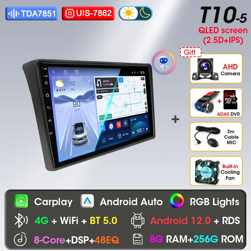 Carplay Voor Fiat Ducato Peugeot Boxer Citroen Jumper 2 2006-2022 Android Auto Radio Multimedia Speler Navi GPS DVD Head Unit