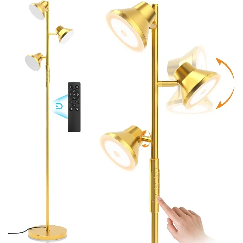 2024 Upgraded LED Floor Lamp, 36W Modern Floor Lamp with Remote & Touch Control, 4 Color Temperatures, Standing Lamp