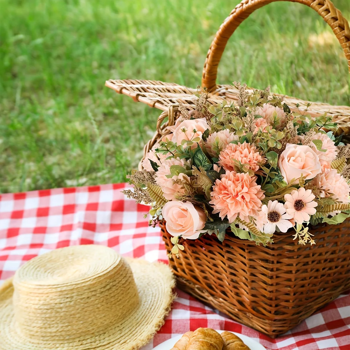 1/5 Stück künstliche Blumen Seidenrose Bulbous Chrysantheme Hochzeit Brautstrauß Weihnachten Zuhause Festival Kunst Diy Geschenk Dekoration