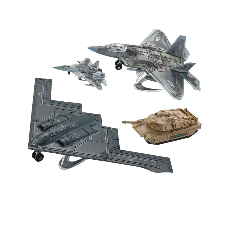 kawaii cool stuff:27cm simulation F22 F35 fighter aircraft,B2 bomber military model building blocks,toys for kids,funny gift set