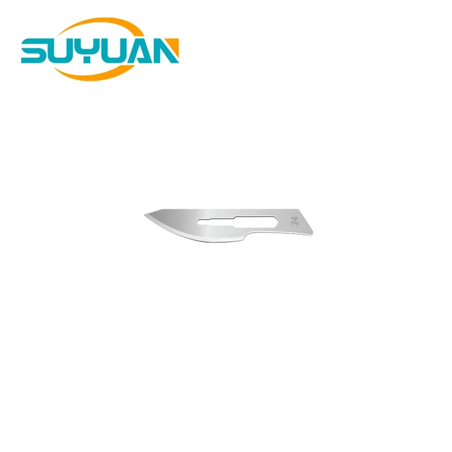 Sterilized Disposable Stainless/Carbon Steel 24 Surgical sc alp el Blade 24 Bistoury Medical sc alp el