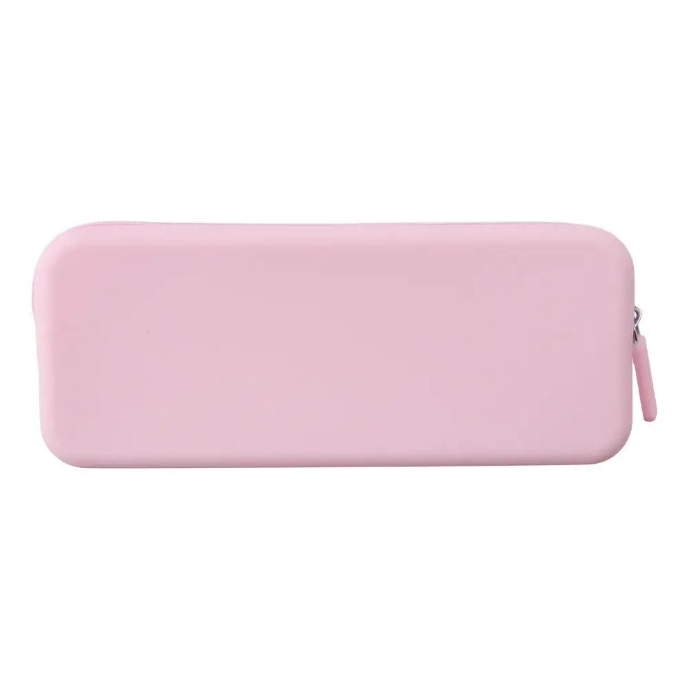 20*8*2.5cm Silicone Pencil Case Washable Makeup Pouch Holder Silicone Zipper Storage Bag Cosmetic Bag For Travel