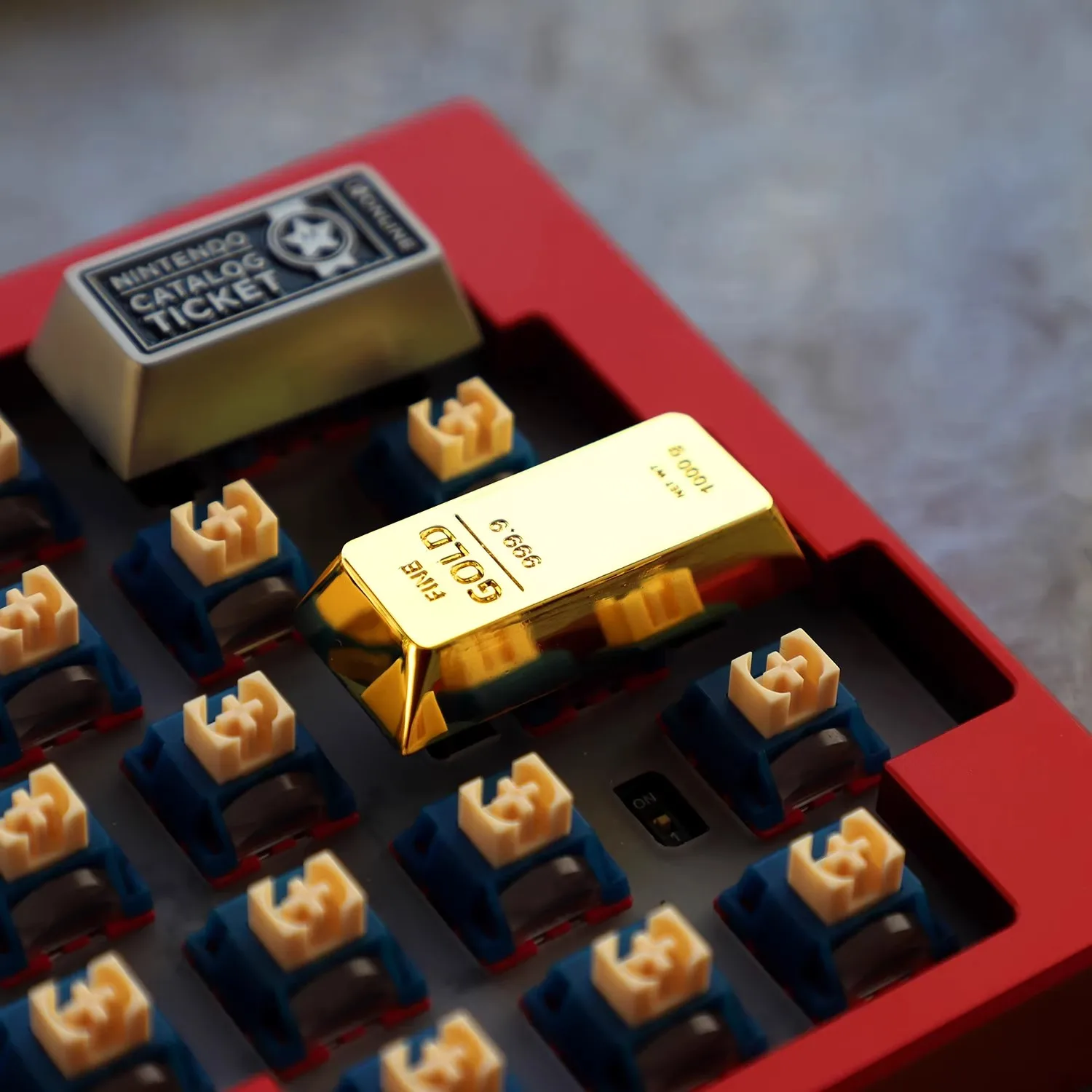 Zinc Alloy Gold Keycaps Custom Metal Aluminum Artisan Key Cap Cherry Profile Key Caps Mechanical Keyboard Cap Gaming Accessories