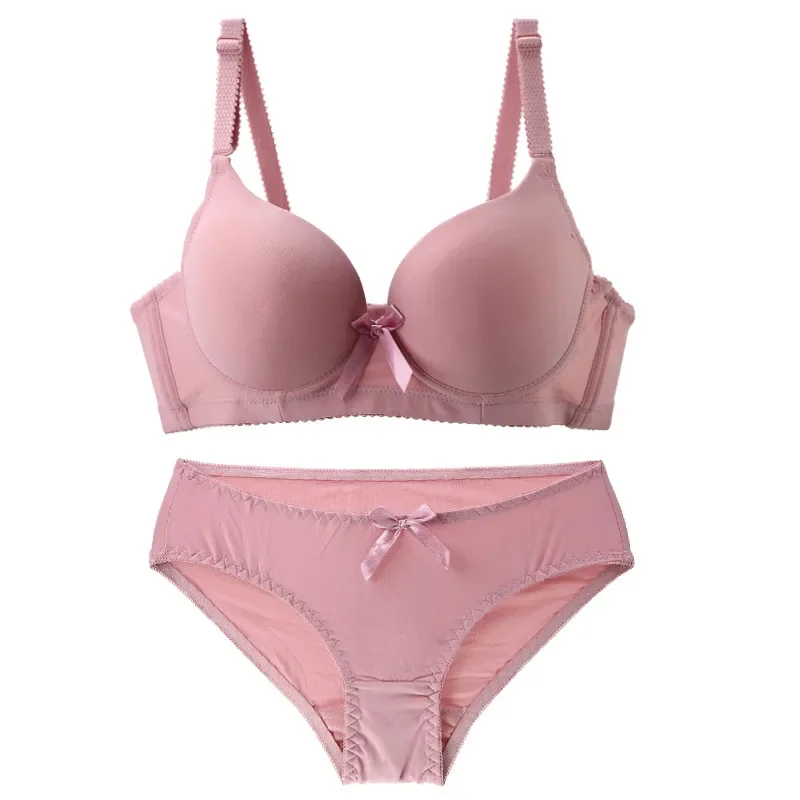 WENLI UNDERWEAR New Sexy 36/80 38/85 40/90 42/95 Bras Set Push Up Underwear Plus Size Lingerie Bra and Panty Set Solid Color