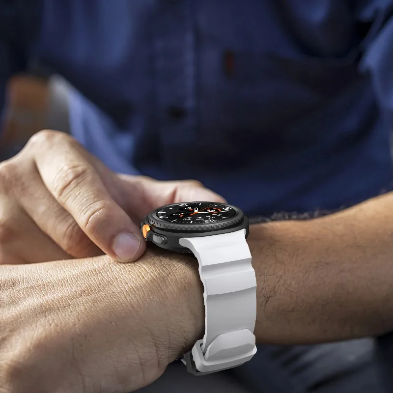 オリジナルトレイルシリコンストラップサムスンギャラクシーウォッチ 8 44/40 ミリメートルスポーツソフト通気性ブレスレットギャラクシーウォッチ 8 クラシック 46 ミリメートル