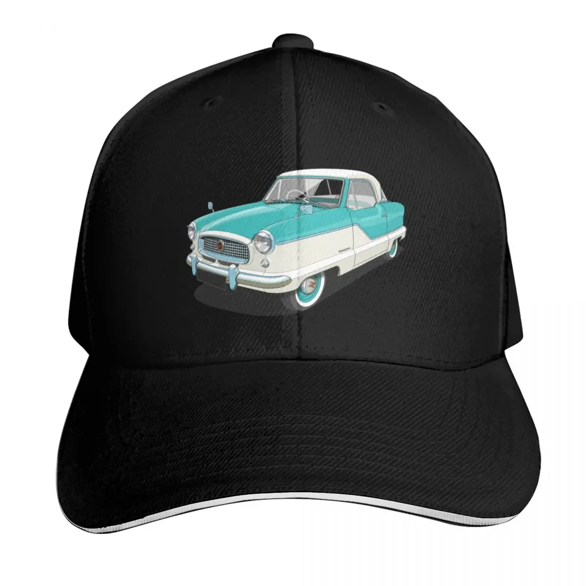 Austin Metropolitan in two tone turquoise and white Baseball Cap Men Women Casual Summer Sport Sun Cap