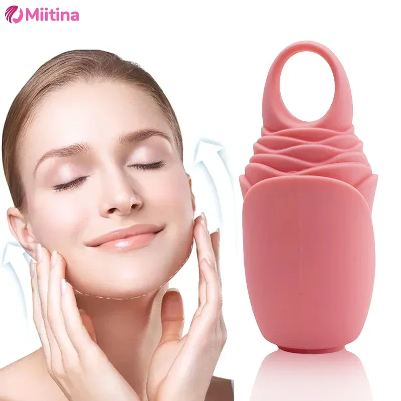 1pc Silicone Facial Ice Cube Mold Face Massager Swelling Edema Removal Icing Rolling Tray Eye Roller Freezable Face Lifting Care