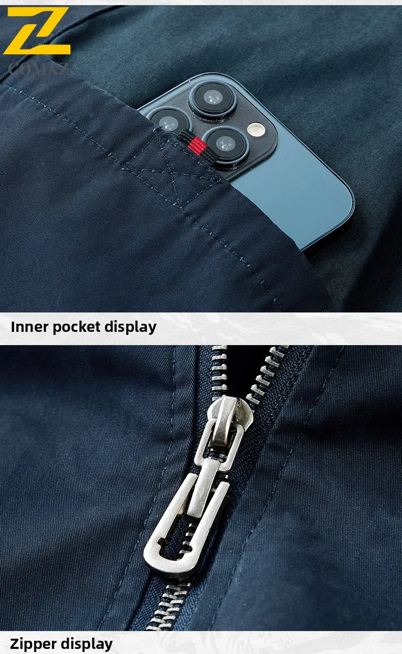 남성 재킷 2025 신상 슬림 트렌디 다용도 편안한 루즈핏 워크웨어 플라이트 재킷 아웃도어 가을 남성 지퍼 재킷