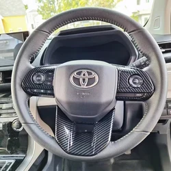 For Toyota VELOZ 2022 2023 2024 ABS Carbon Fiber Steering Wheel Switch Button Sequins Cover Car Accessories