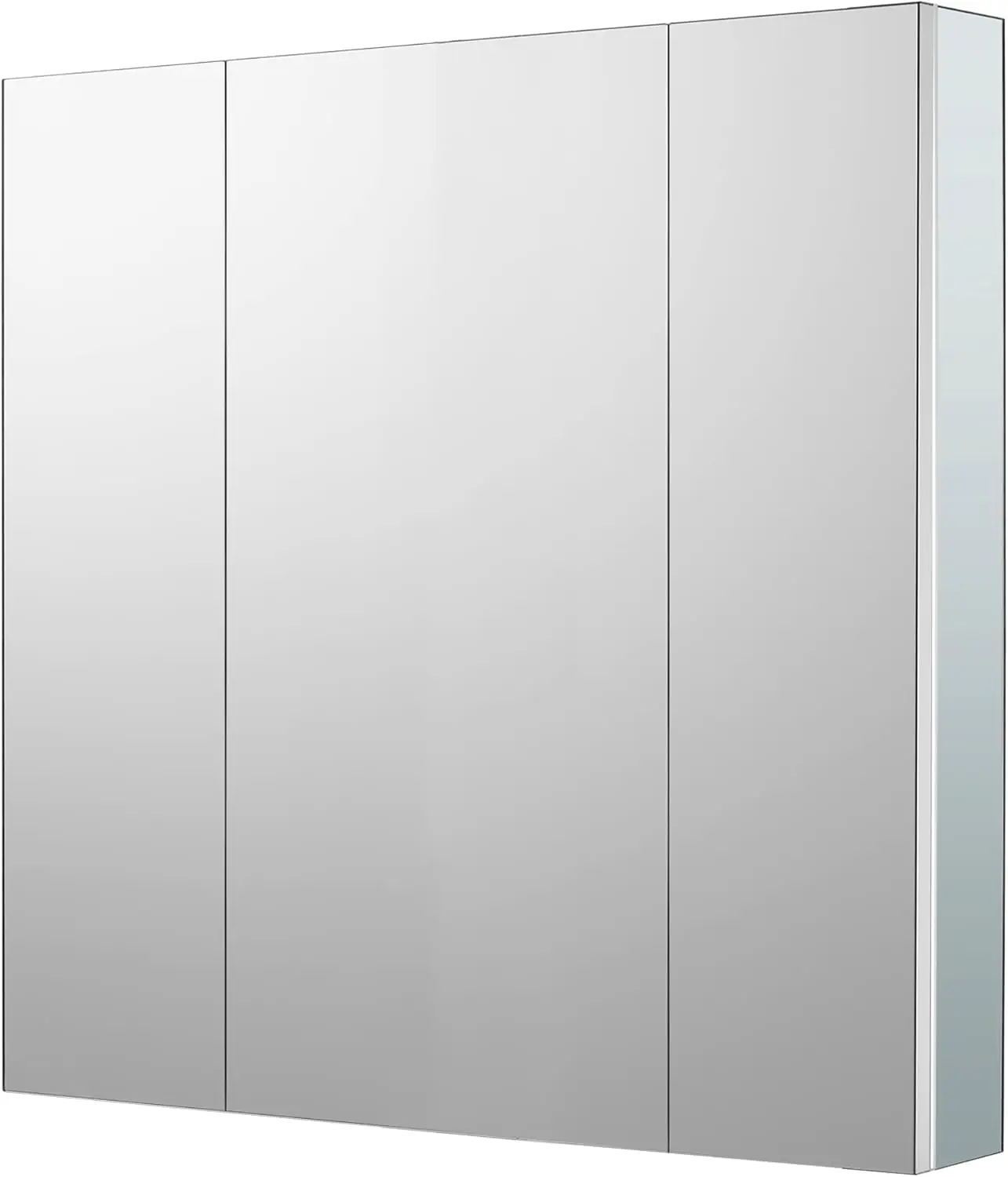 Aluminum Bathroom Medicine Cabinet with Mirror Door Bathroom Mirror Cabinet, Wall-mountable and Recessed-in Mirror Cabinet