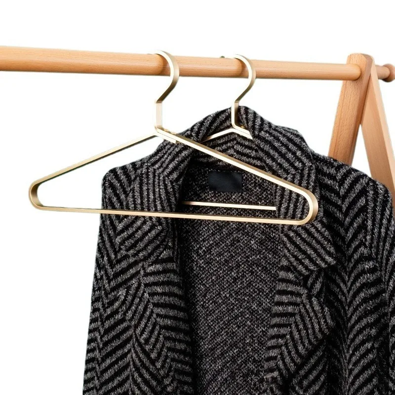 

Heavy Duty Thickened Metal Hanger, Aluminum Alloy Traceless Clothes Support,Premium Non-slip Pant Clip Hanger for Home Daily Use