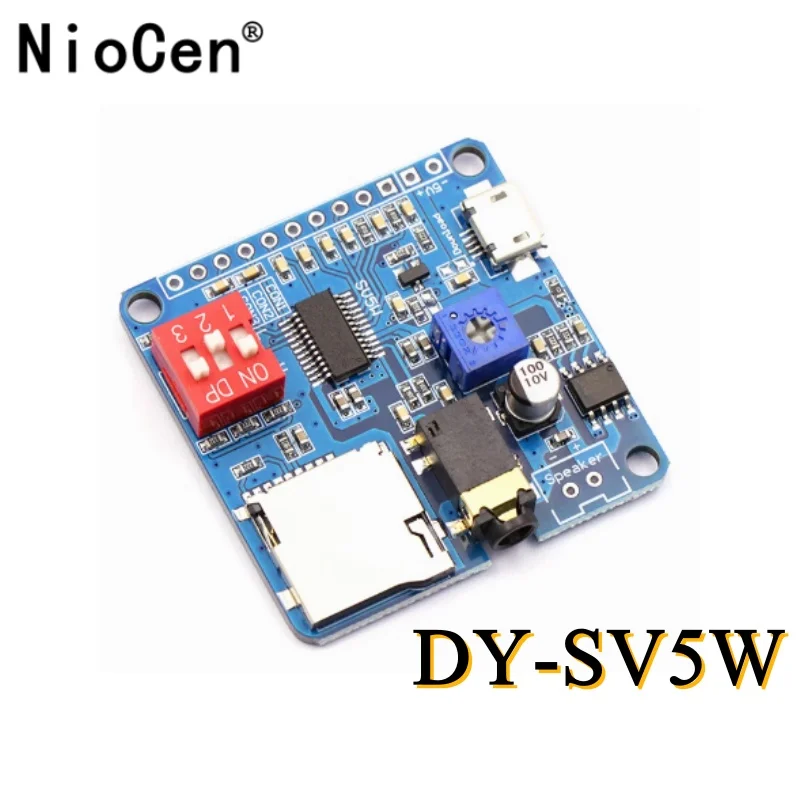 

（1pcs）Voice playback module MP3 player triggers playback serial port control to play DY-SV5W voice module