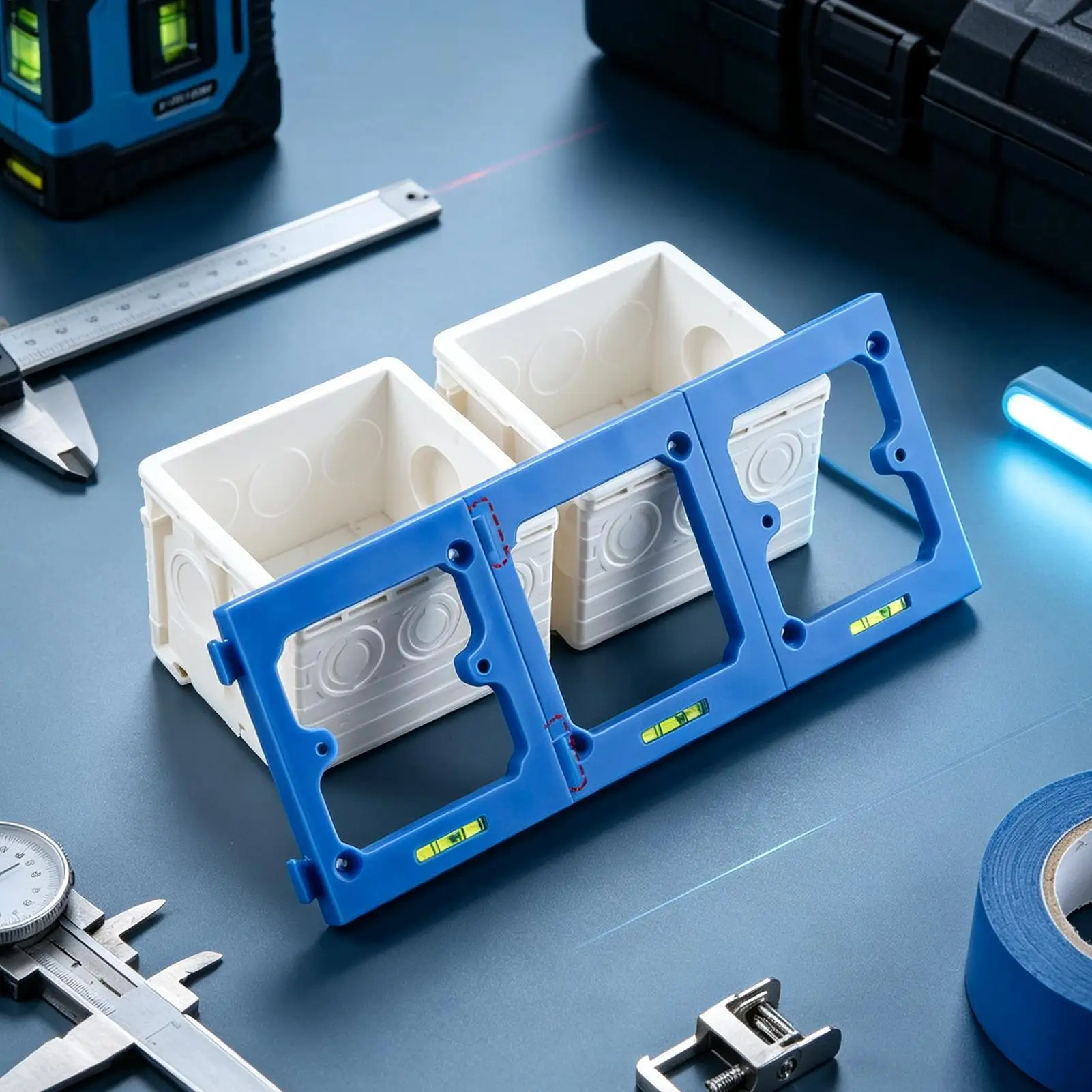 Wire Box Template 86 Type Outlet Hole Opening Contour Milling Cutter Receptacle Cutting Template For Drywall Construction