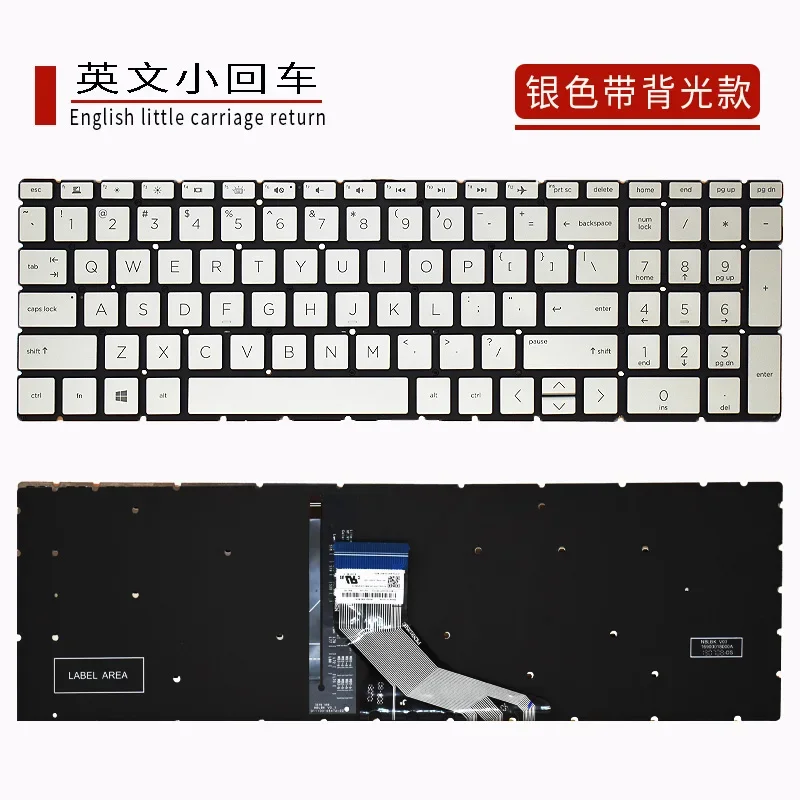 Suitable for HP 250 G7 G8 255 256 G7 G8 15-DR TPN-W142 Q229 C134 keyboard