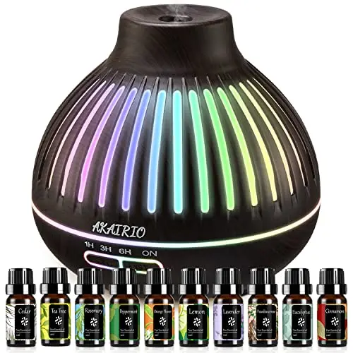 

400ML Essential Oil Diffuser with Aromatherapy Oils Set for Home Office, Essential Oils Cool Mist Humidifier Diffuser for Large