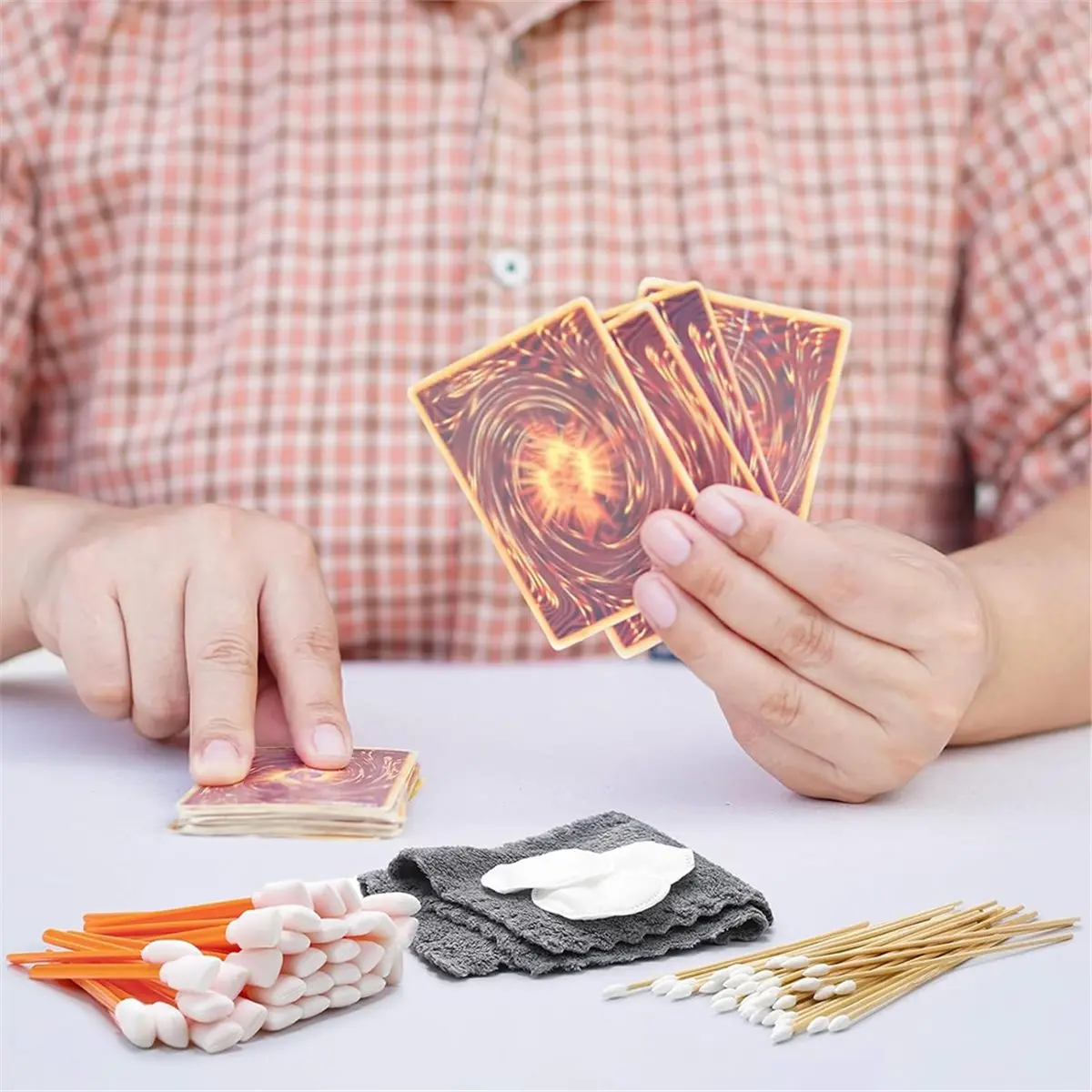 Kit de limpeza de cartas colecionáveis de 603 peças para TCG, cartas esportivas e mais com ferramentas de reparo de arranhões