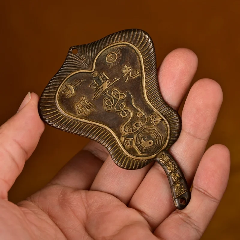 

Copper Taoist Fan Yin and Yang Fan Sun and Moon Fan Five Ming Magic Fan Original Amnesty Order Congenital Taoist Method Natural