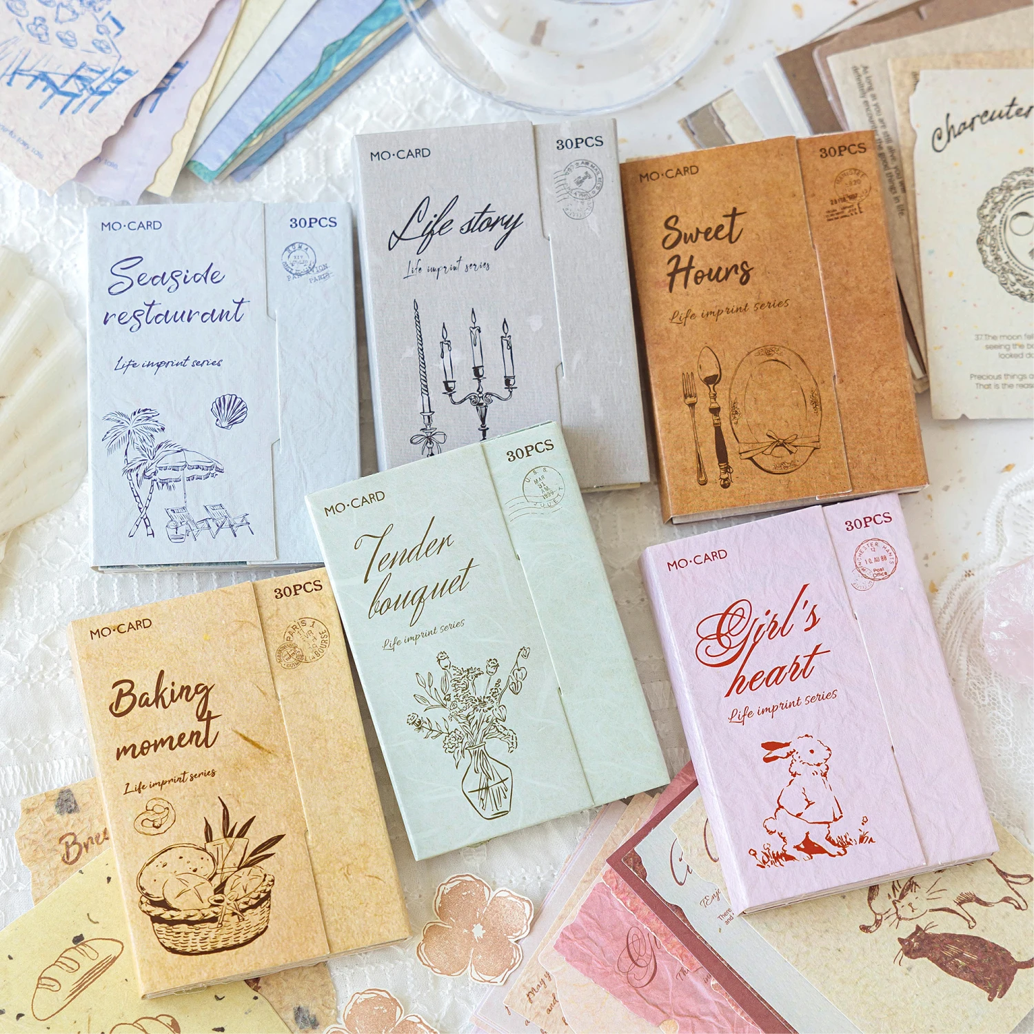 30 قطعة/المجموعة Y2g نمط الرجعية المواد ملصق ورقة مجلة خمر DIY خلفية قاعدة ورقة بطاقة الأسهم هدية ملصق مزخرفة