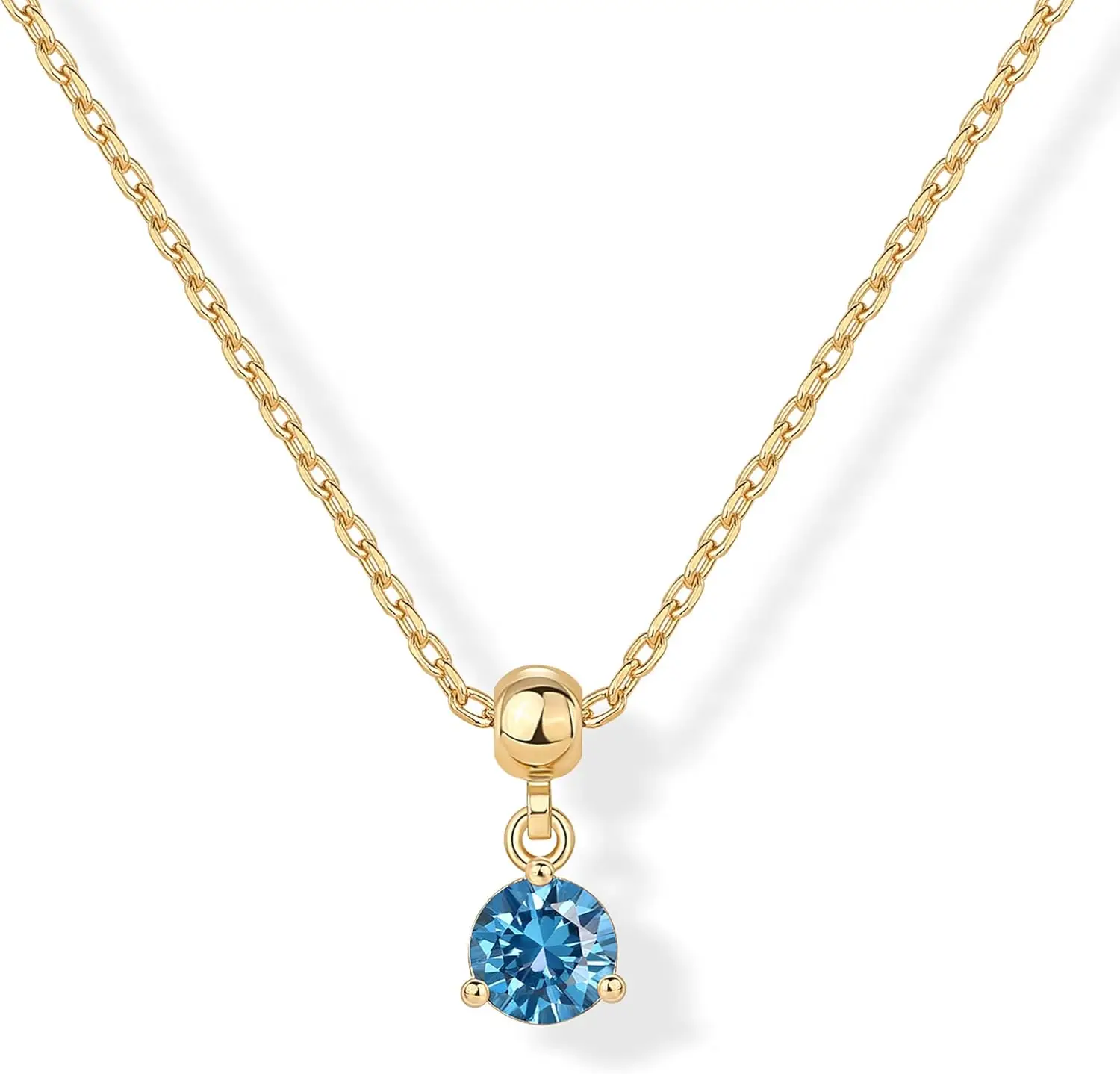 

Изящные позолоченные колье Pavoi 14K с подвесками-камнями по месяцам рождения – регулируемая цепочка с золотым кулоном-камнем по месяцу рождения для женщин – Cub