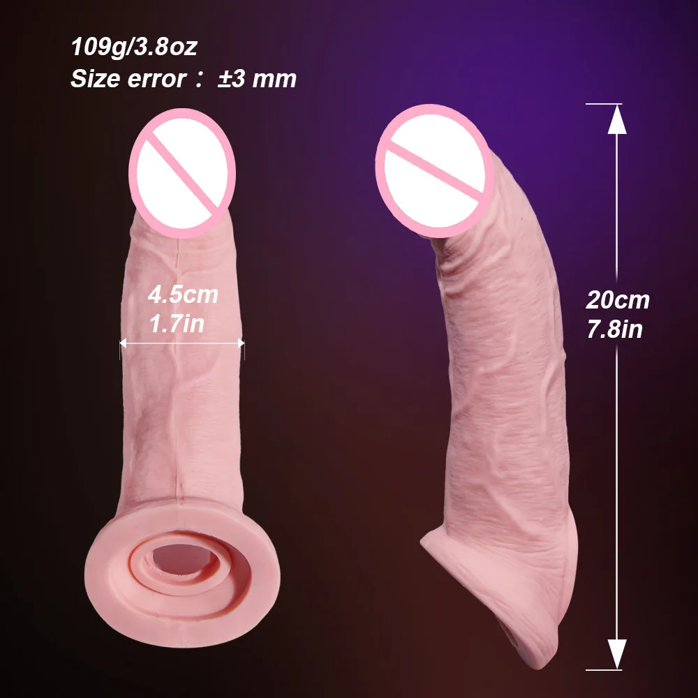 Penis Sleeve Reusable Condoms Sex Toys for Men Delay Ejaculation G Spot Stimulation Safer Contraception Cock Ring Dick Extension