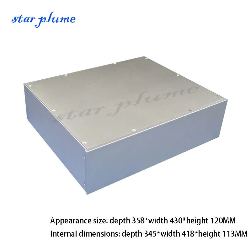 

358*430*120mm CJ-WA139 All Aluminum Amplifier Case No Holes Preamplifier Chassis Vacuum Tube Amplifier Chassis Shell DIY Box