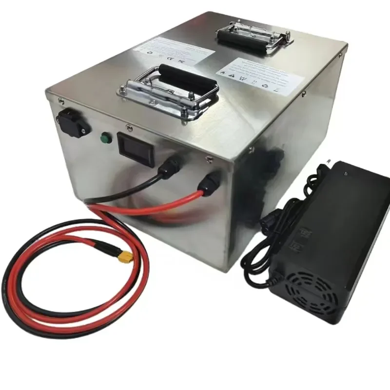 

lifepo4 High capacity 48V 50AH Lifepo4 battery 48V 40AH battery pack BMS 3000w AGV Shuttle car energy storage + 10A Charger